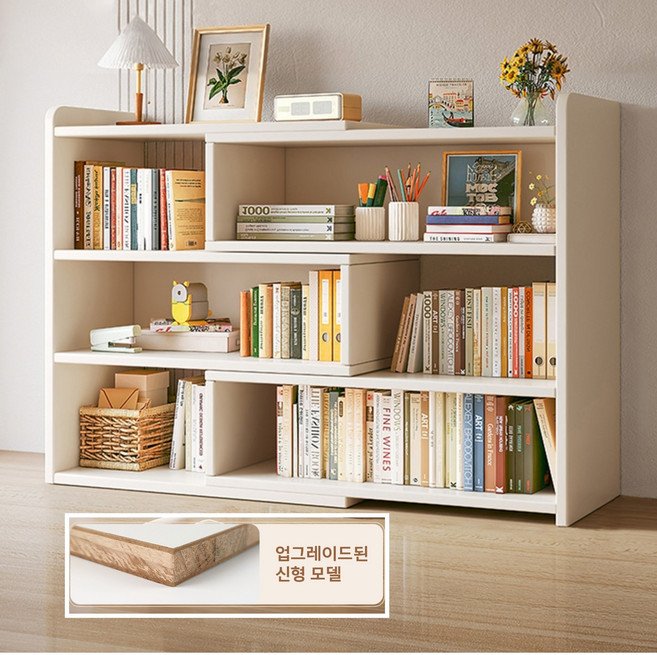 Anystar 다용도 길이 조절형 책장 수납책장 선반 대용량 정리함, 화이트, 3단할인