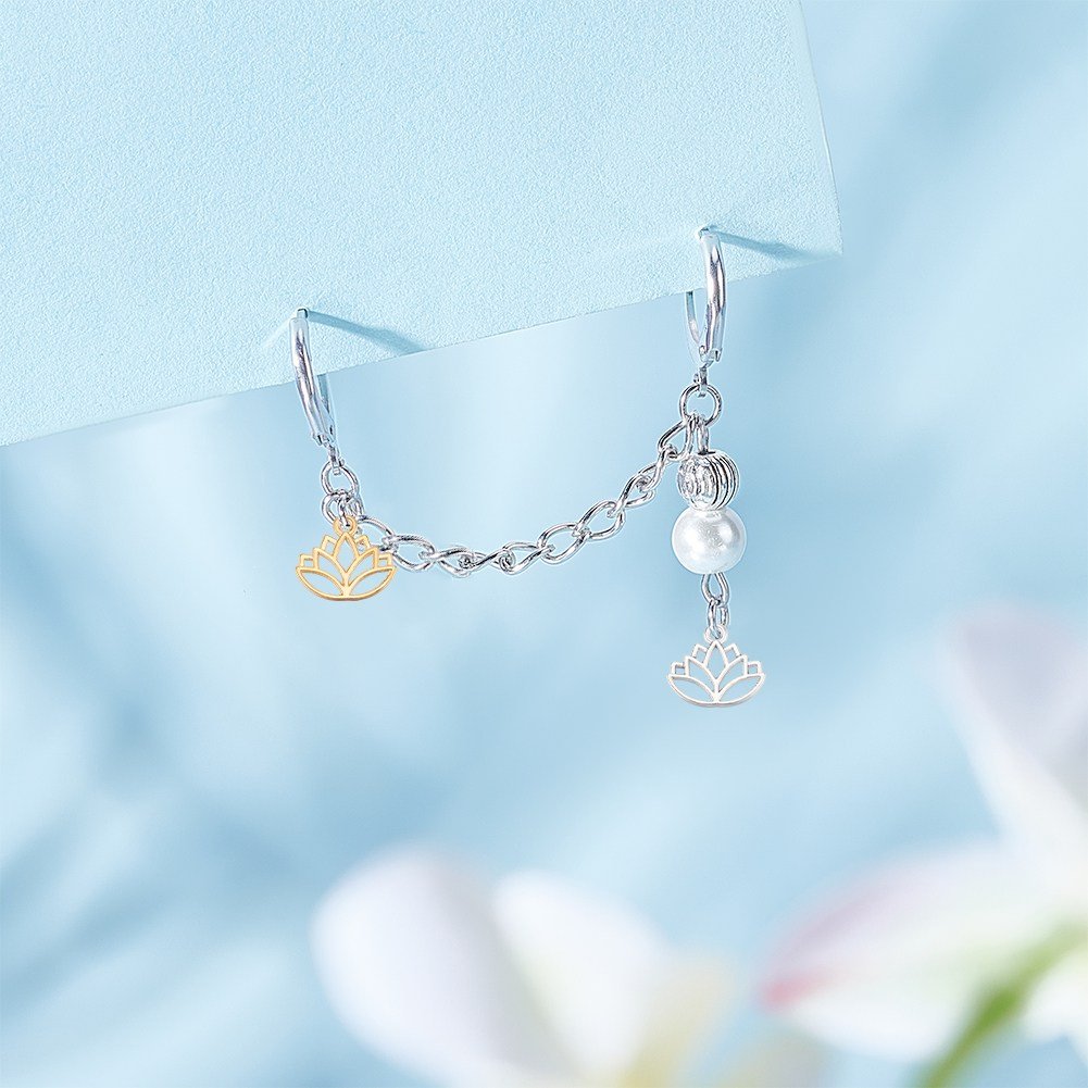120개 연꽃 합금 패션펜던트 DIY 악세사리 귀걸이 목걸이 키링 부자재 14x16x1.4mm 구멍: 1.5mm, 혼합 색상 상세 이미지 1