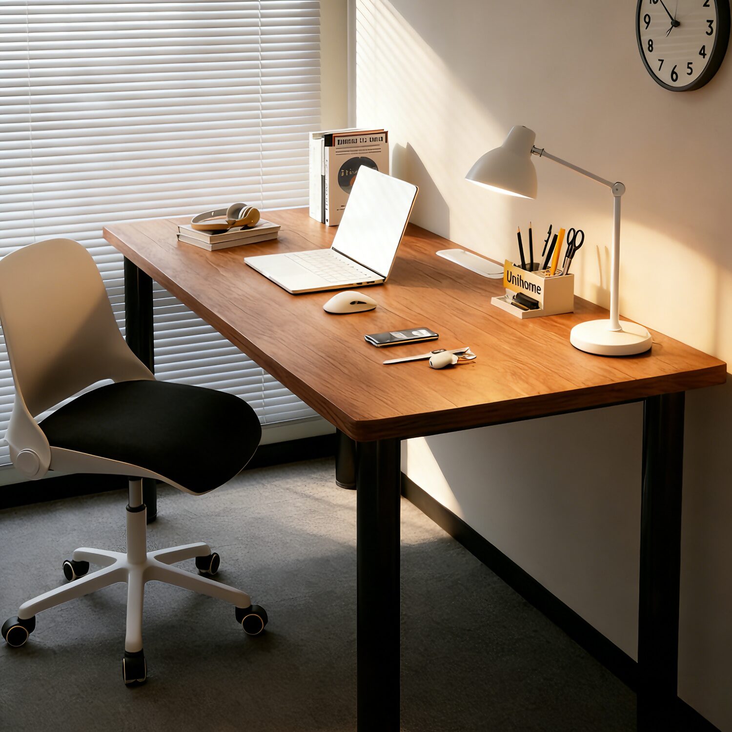 Unihome E0급 업그레이드형 컴퓨터 책상 튼튼한 다용도 테이블, 월넛쿠폰할인 상세 이미지 1