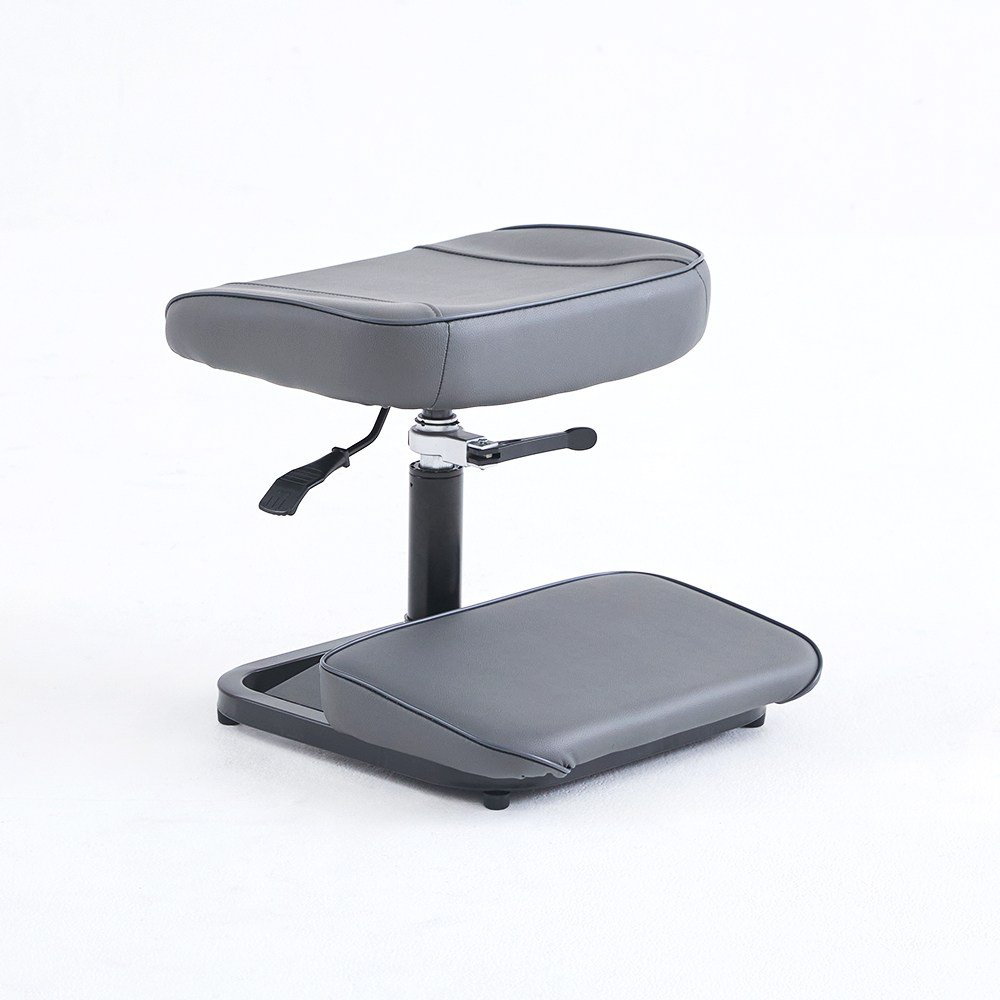 누카 풋메이트 컴퓨터 사무실 책상 발받침대 의자 다리 발판 풋스툴 2단, FM900-PU(프리미엄PU가죽) 다크그레이 상세 이미지 1