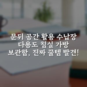 문뒤 공간 활용 수납장 다용도 침실 가방 보관함, 진짜 꿀템 발견!