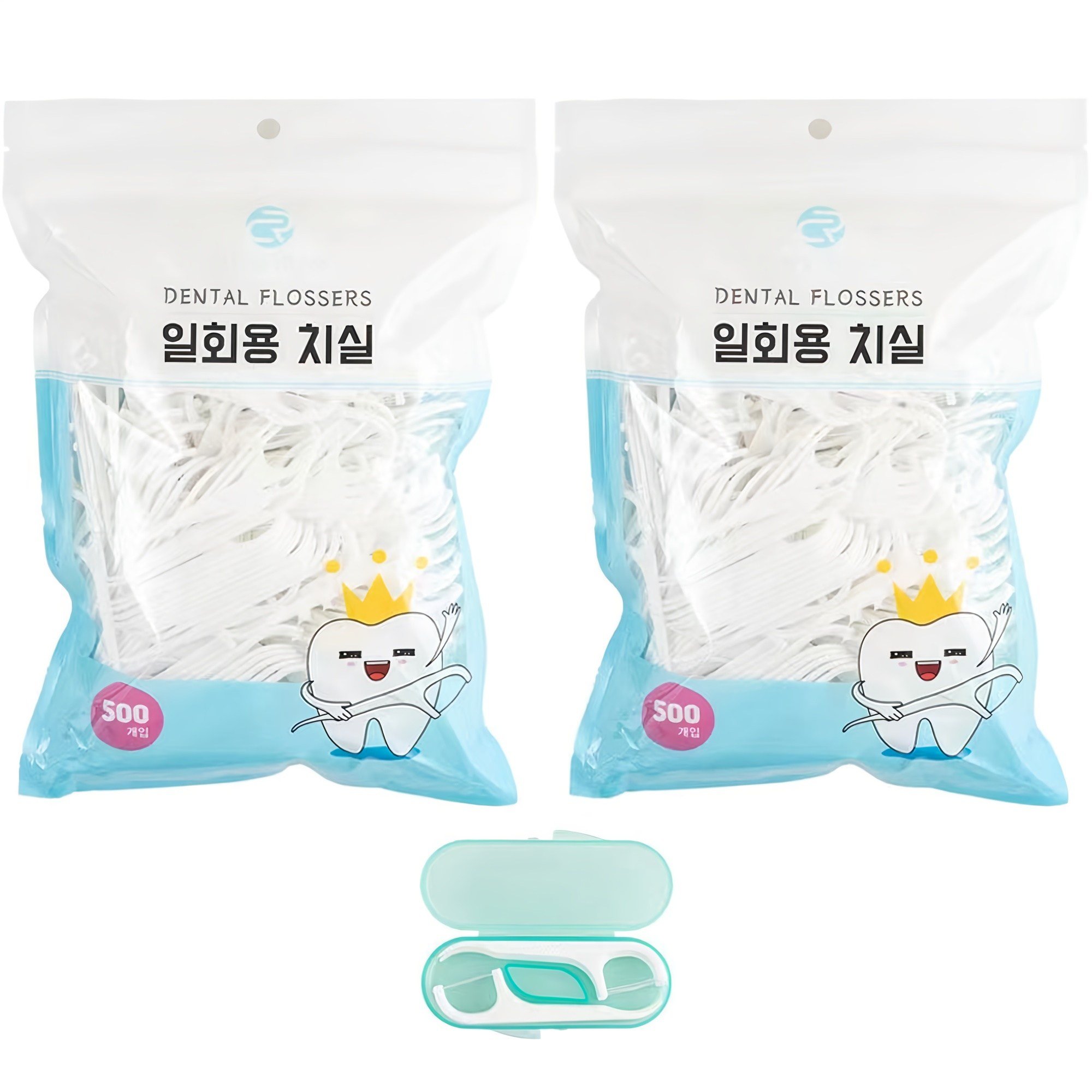 로얄클라쓰 일회용 치실 + 케이스, 7.5cm, 500개입, 2개 상세 이미지 1