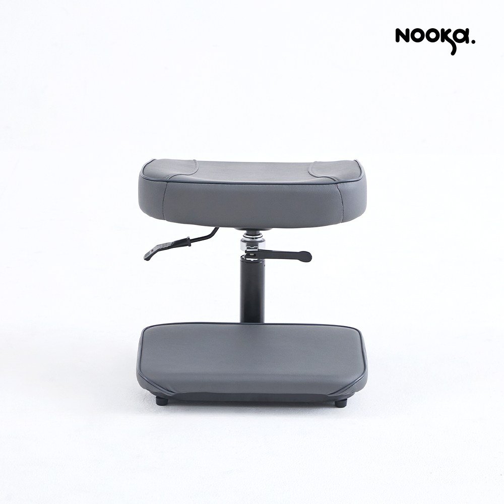 누카 풋메이트 컴퓨터 사무실 책상 발받침대 의자 다리 발판 풋스툴 2단, FM900-PU(프리미엄PU가죽) 다크그레이 상세 이미지 1