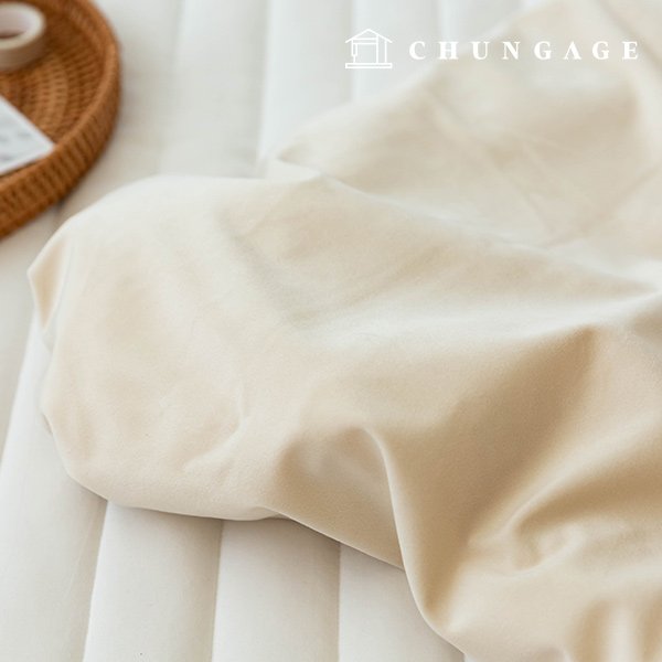 벨벳원단 무지 인형 천 겨울 커튼 쿠션 진열장 원단 42종 뉴벨라 한마, 01) 백아이보리, 1개 상세 이미지 2