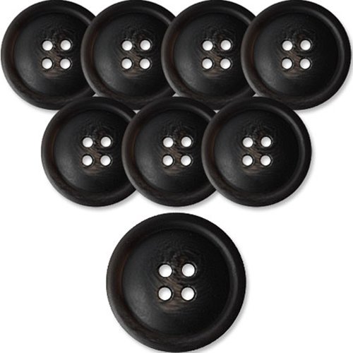 동대문단추왕 무광 코트 가디건 단추 25mm, 블랙호동, 8개 상세 이미지 1