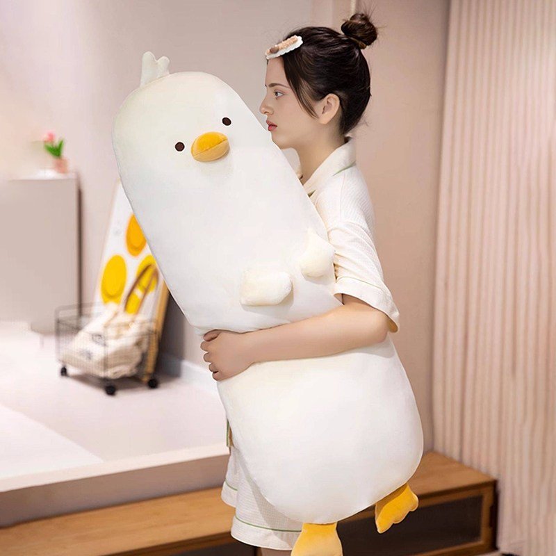 앤티키 병아리 캐릭터 긴 쿠션 바디필로우, 화이트 상세 이미지 1