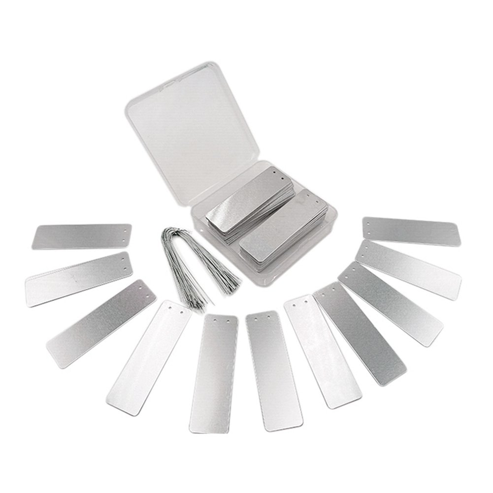 100pcs 알루미늄 식물 라벨 금속 식물 태그 트리 ID 태그 식물 알루미늄 태그 라운드 아트 알루미늄 태그 상세 이미지 1