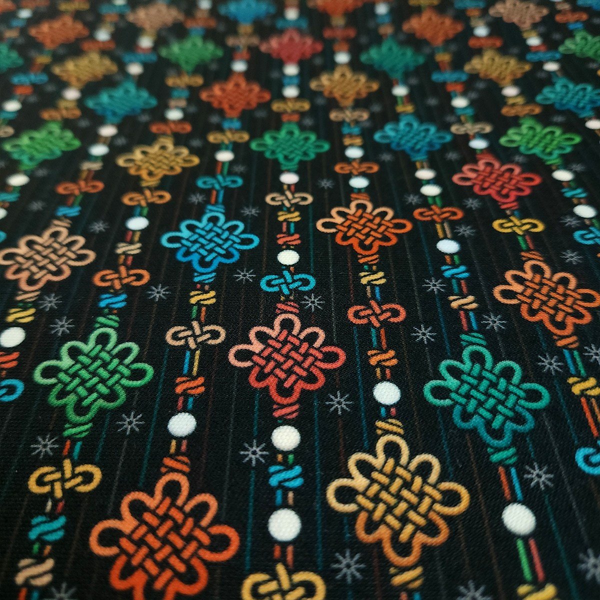 [자체 제작] 매듭 나염 전통 문양 원단 대폭 DTP, 1개, 혼합색상 상세 이미지 2
