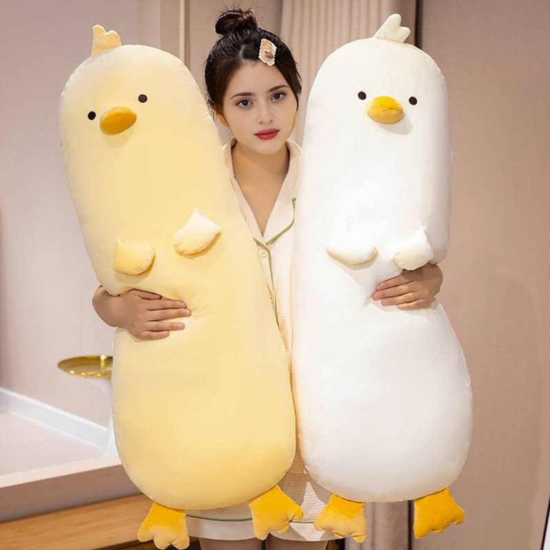 앤티키 병아리 캐릭터 긴 쿠션 바디필로우, 화이트 상세 이미지 2