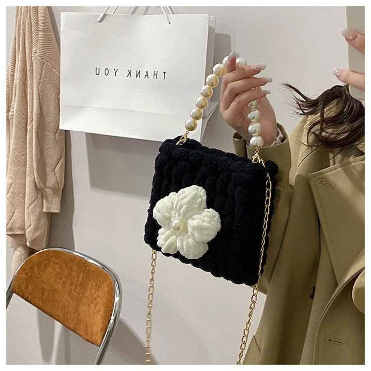 [영상제공] 샤샤벨 네트공예 빅플라워 미니 가방 만들기 diy 재료 세트, 레인보우, 1개할인 상세 이미지 2