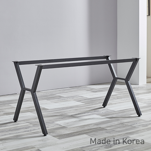 우드슬랩다리 우드슬랩철재다리 우드슬랩X자철재다리 책상철재다리 식탁철재다리 테이블철재다리 책상다리 테이블다리 식탁다리 가구다리 가구철재다리 국산 (상판별도구매), 블랙 상세 이미지 1