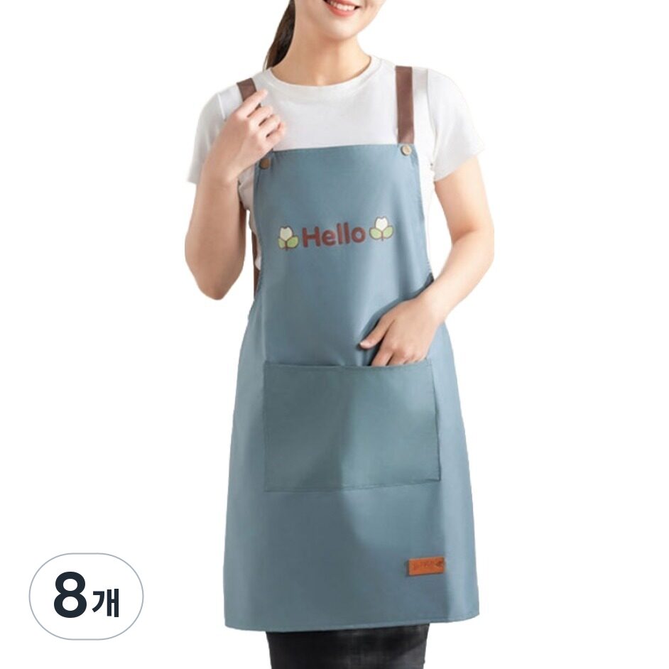 다퍼남 프리미엄 우레탄 방수 앞치마, 블루 상세 이미지 1