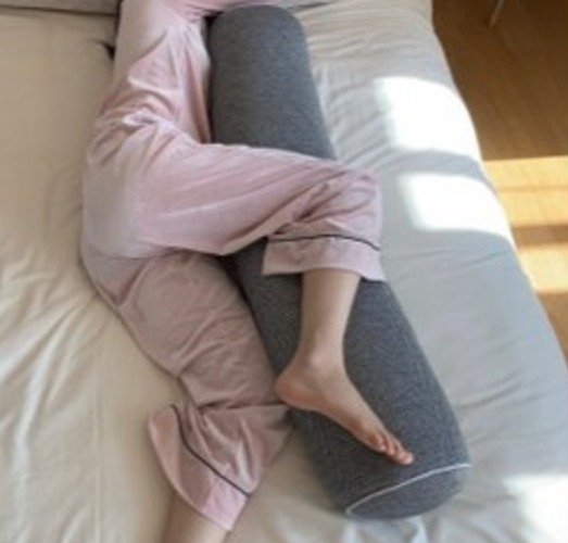 리브숨 누빔 삼중직 바디필로우 솜포함, 그레이 상세 이미지 1