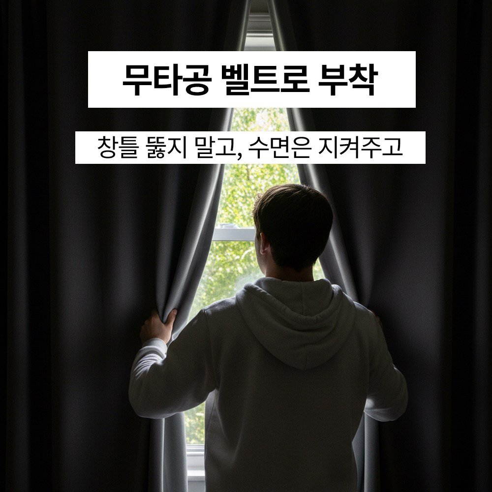 라이프앤컴 무타공 쉽게 붙이는 창문형 암막커튼쿠폰할인· 3일 남음 상세 이미지 2
