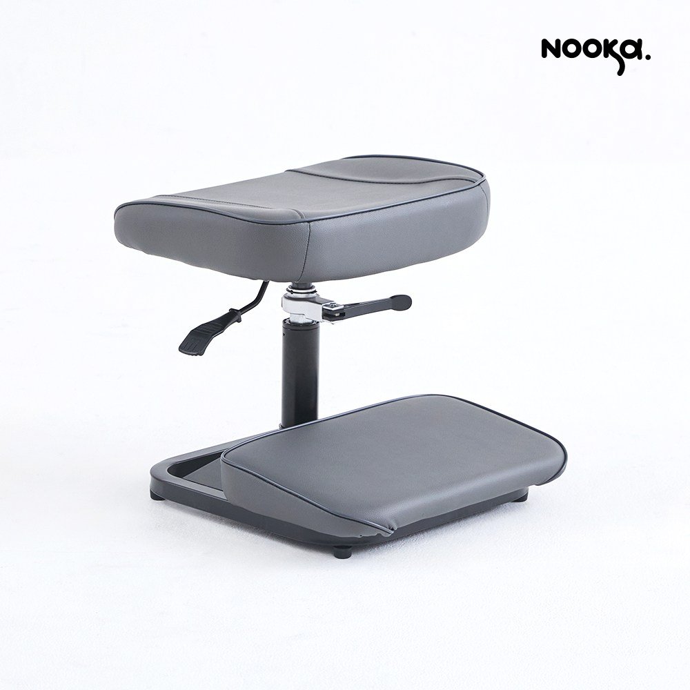 누카 풋메이트 컴퓨터 사무실 책상 발받침대 의자 다리 발판 풋스툴 2단, FM900-PU(프리미엄PU가죽) 다크그레이 상세 이미지 2