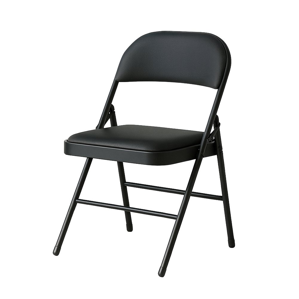벨라까사 등받이 쿠션 접이식 식탁 의자, 블랙, 1개쿠폰할인 상세 이미지 1